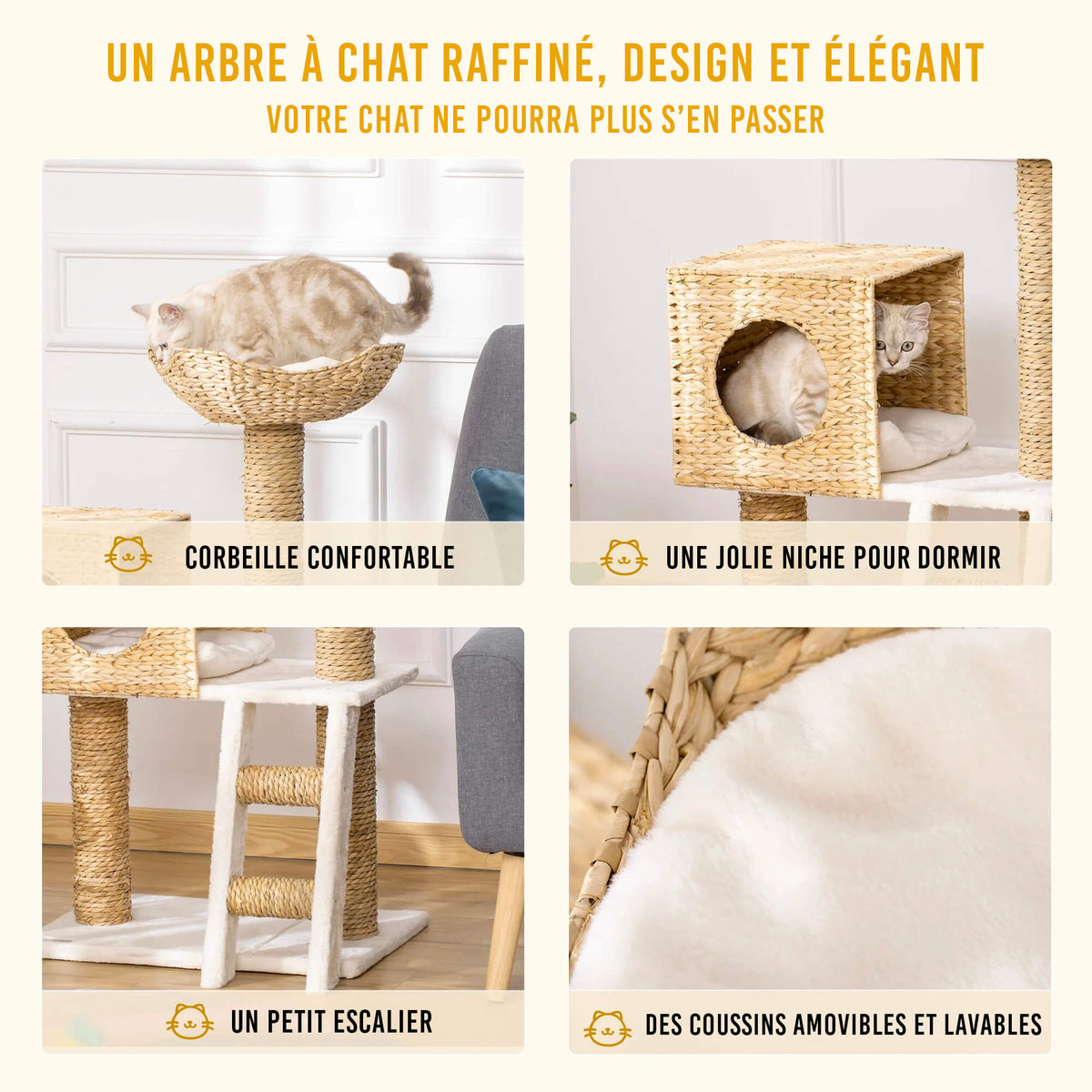 Arbre à Chat Naturel Canopée Féline™