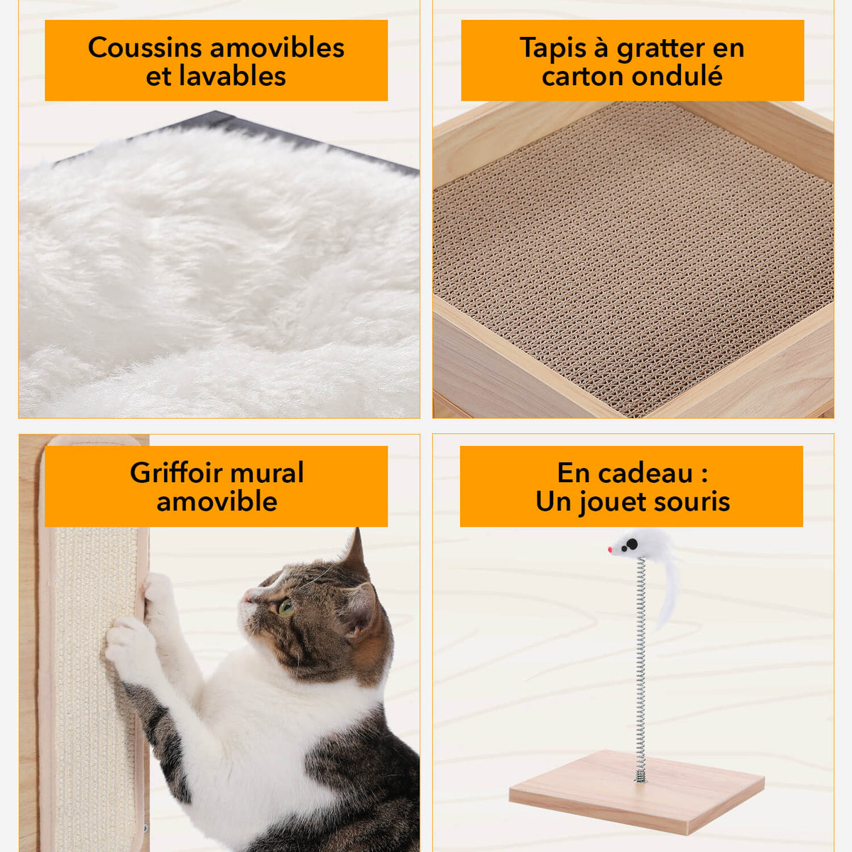 arbre à chat en bois