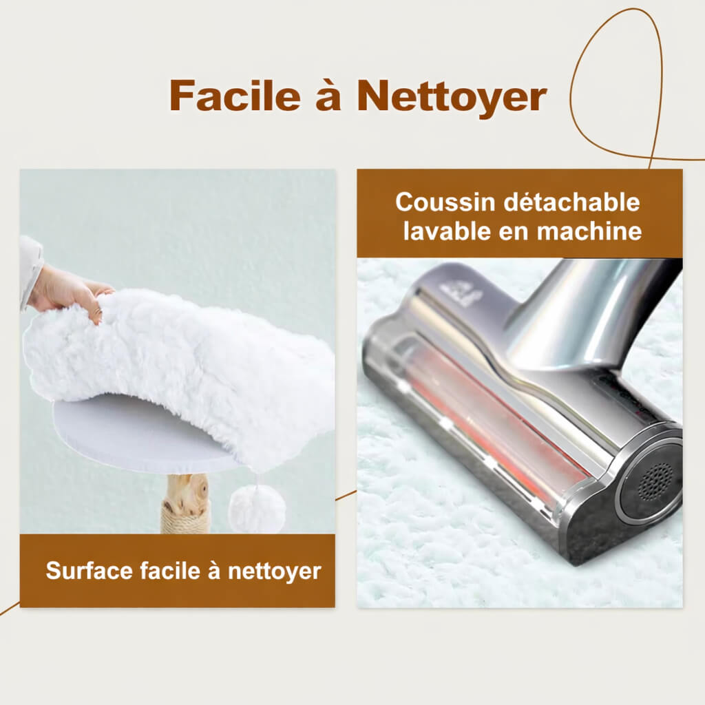 Arbre à Chat Bois Naturel Canopée Sauvage™