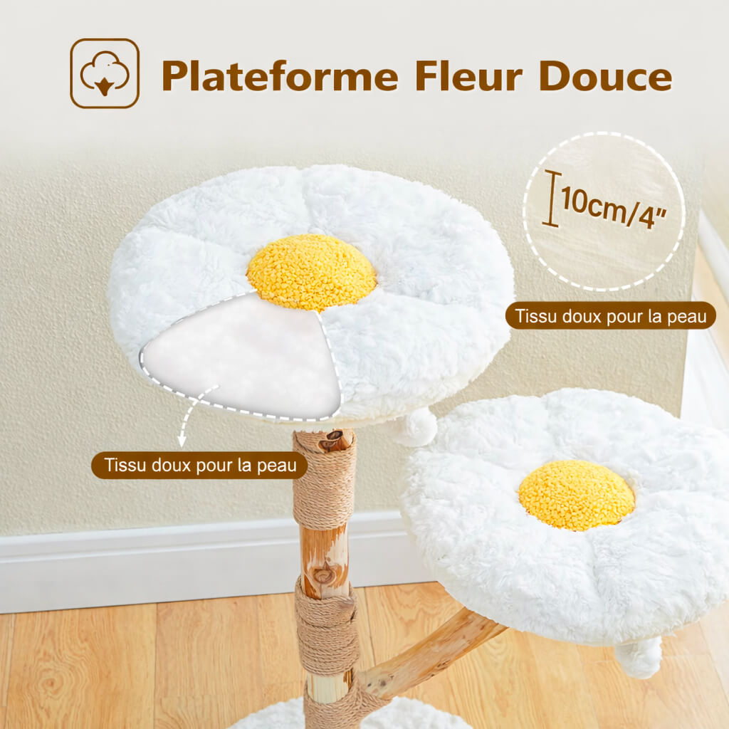 Arbre à Chat Bois Naturel Canopée Sauvage™