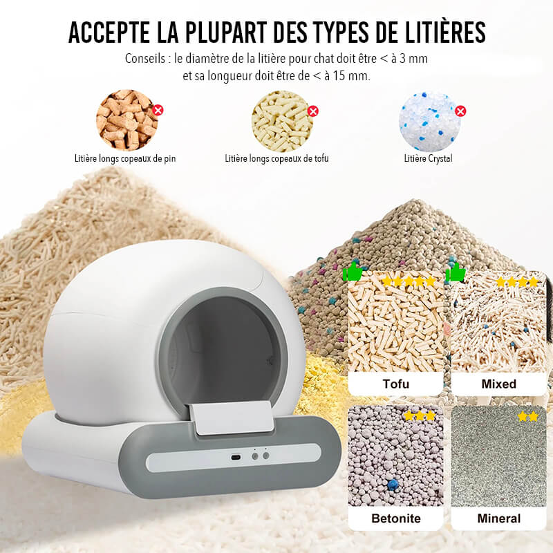 Bac à Litière Autonettoyante PureSense™