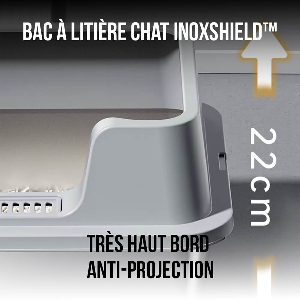 Bac à Litière Chat XXL InoxShield™