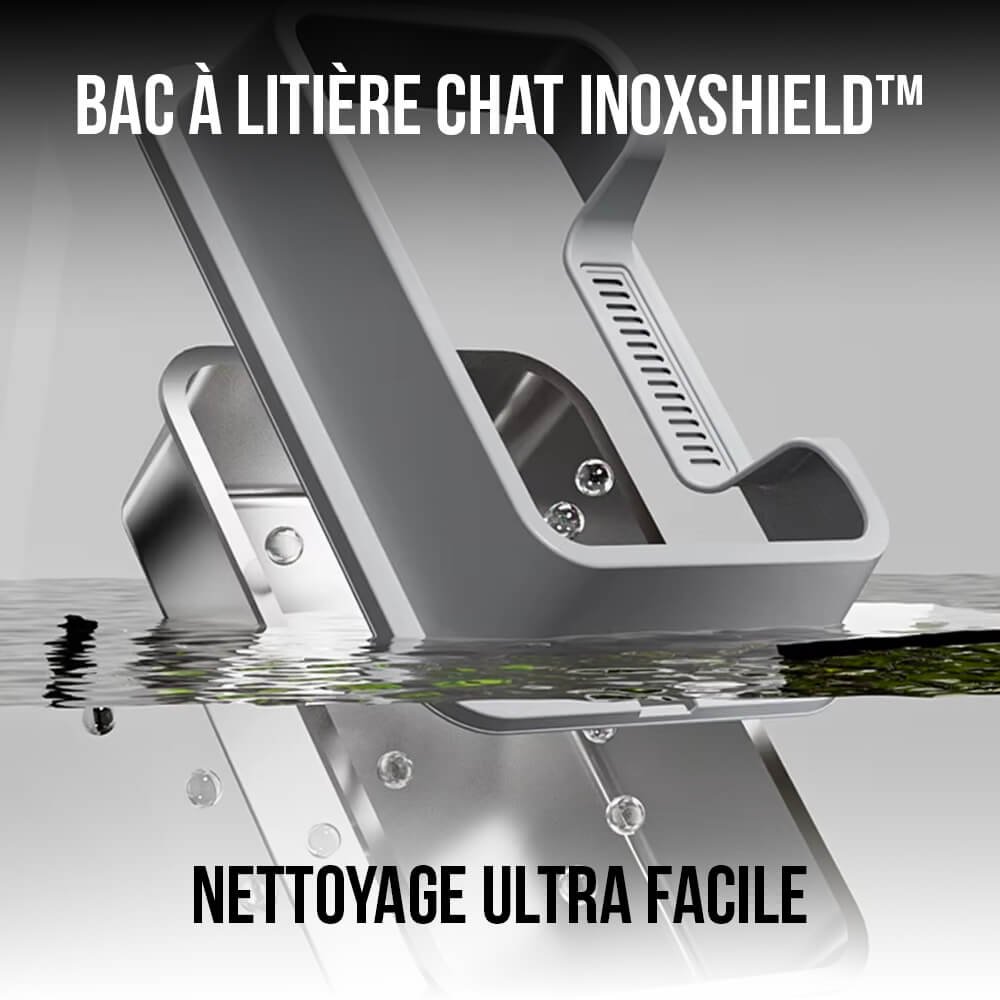 Bac à Litière Chat XXL InoxShield™