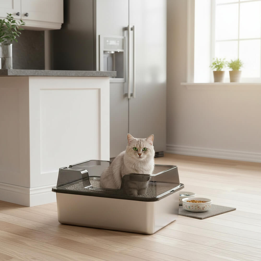 Bac à Litière Chat XXL InoxShield™