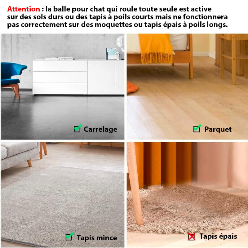 Balle interactive pour chat Crazy Ball™