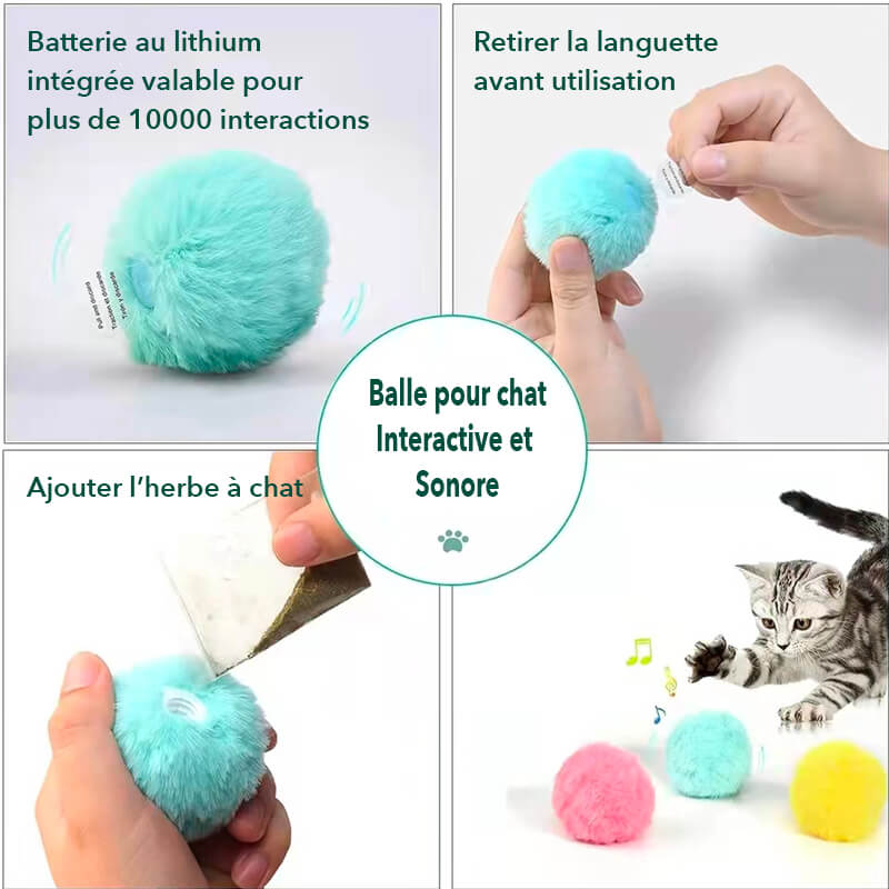 Balle Interactive pour Chat CutePet™