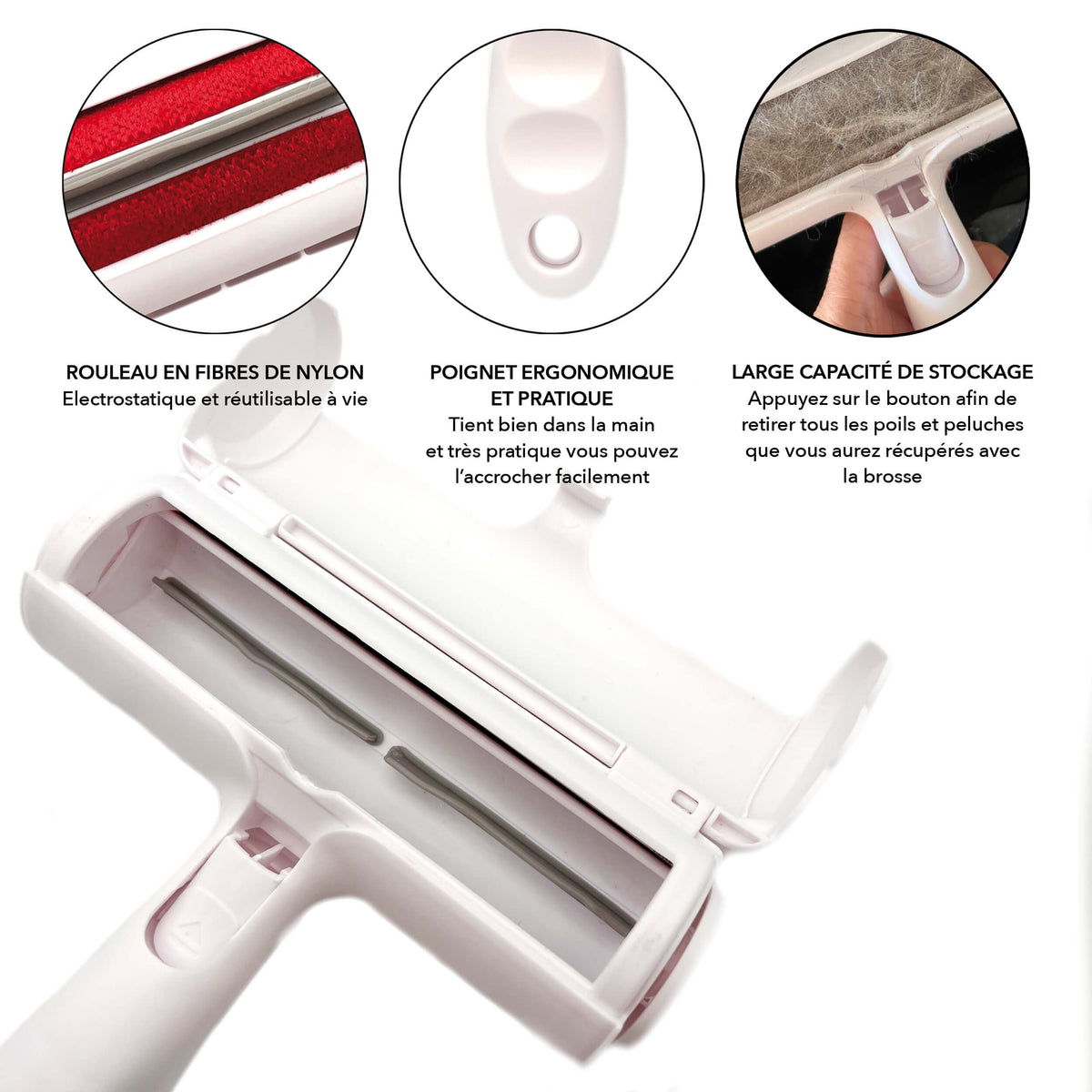 Brosse Anti-Poils Roll'N Clean Pet™