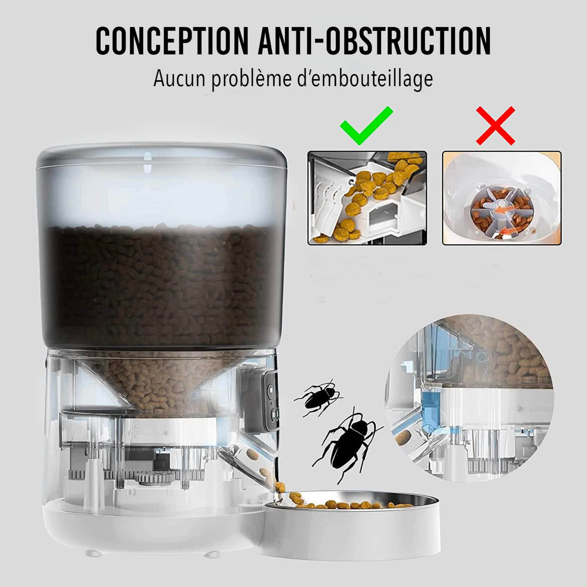 Distributeur Croquettes Chat Automatique Croq'Zen™