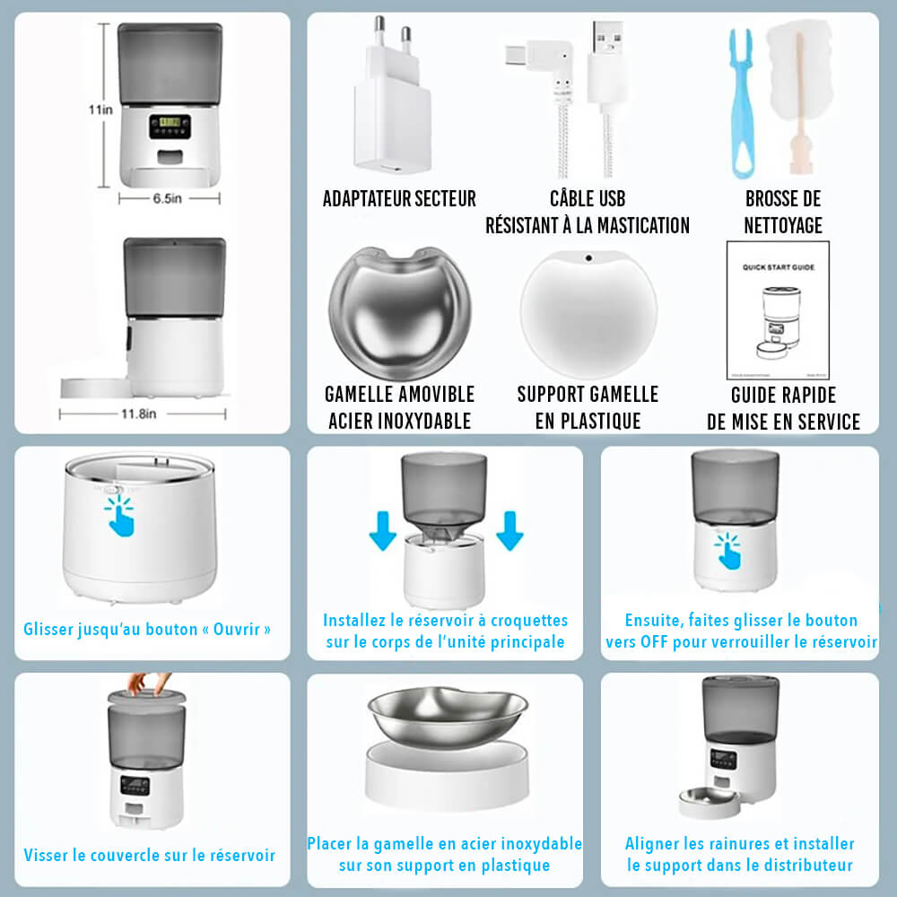 Distributeur Croquettes Chat Automatique Croq'Zen™