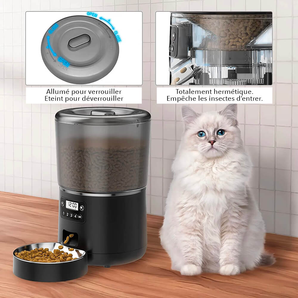 Distributeur Croquettes Chat Automatique Croq'Zen™