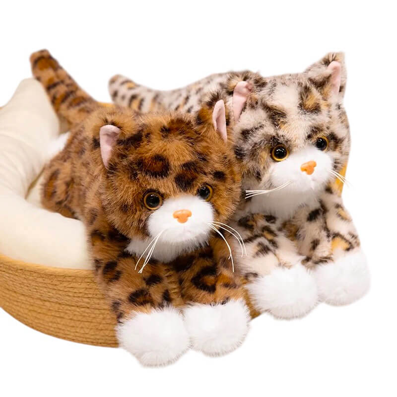 Peluche Chat Réaliste Bengale