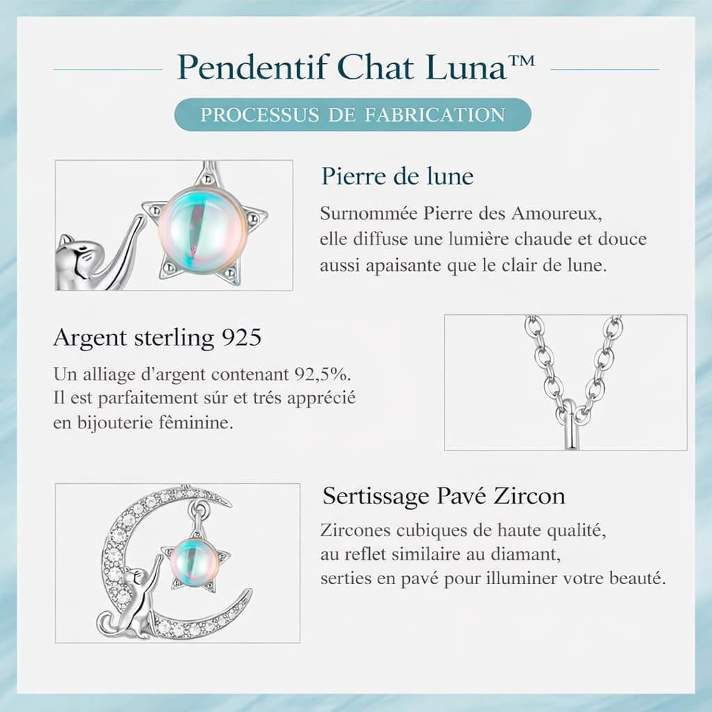 Pendentif Chat Argent Luna™